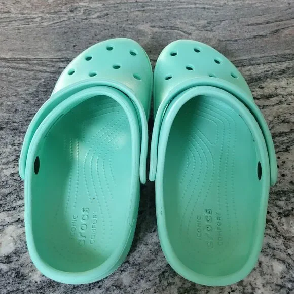 Crocs Unisex-Adult Classic Mint Green  Clog Mens 6 Women’s   8 Slip On - Picture 5 of 5